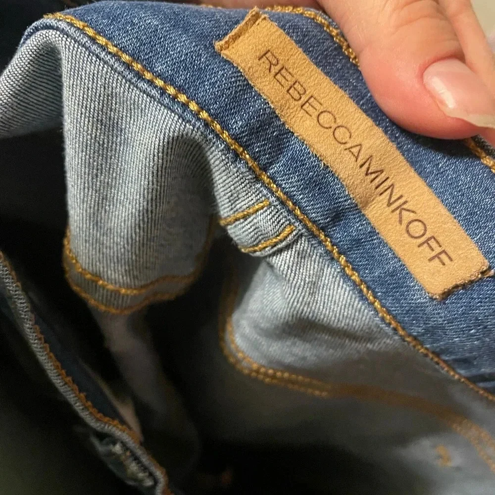 REBECCA MINKOFF MERCER DISTRESSED BOYFRIEND SKINNY JEANS